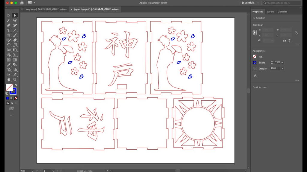 Phần mềm máy cắt laser Adobe Illustrator hỗ trợ các định dạng file AI, SVG